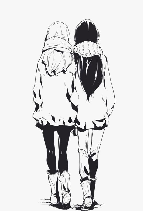 500x740 Thankful Quotes For Friends Besties Best Friend Drawings - Anime Friends Drawing