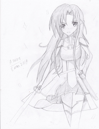 320x417 asuna full body drawing challenge! ^^ - Anime Full Body Drawing