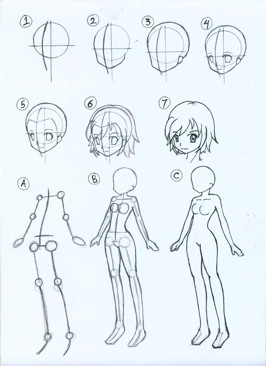 Anime Full Body Drawing At Paintingvalley Com Explore Collection