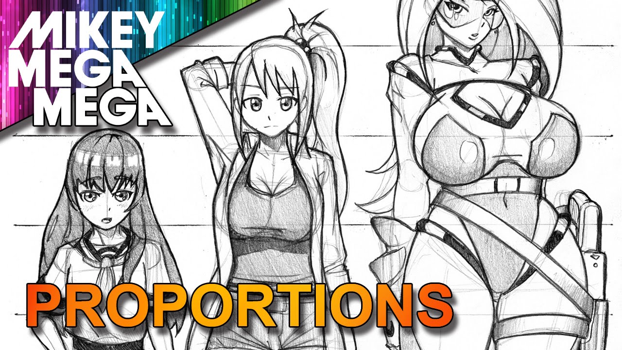 1280x720 how to draw female full body proportions head ratio for anime - Anime Full Body Drawing