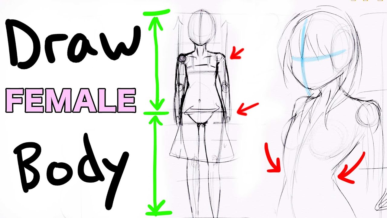 1280x720 draw a female body mangaanime girl vlog - Anime Girl Body Drawing