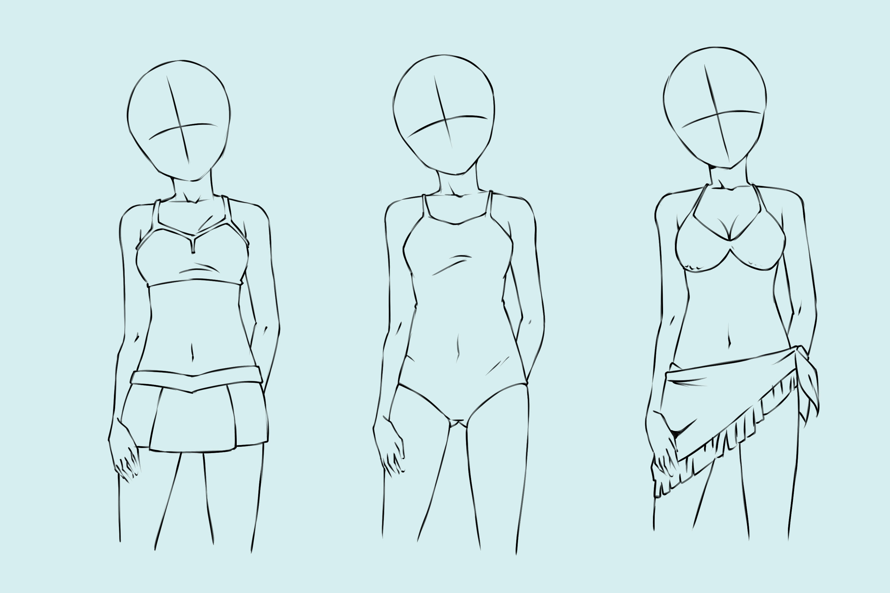 3000x2000 how to draw manga body with clothes ways to draw an anime girl - Anime Girl Clothes Drawing