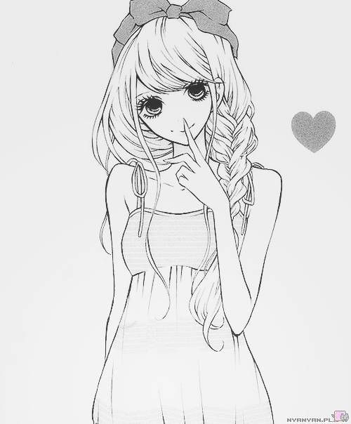 500x604 Kawaii Anime Drawings Cute Anime Girl Hand Drawing Sketch Learn - Anime Girl Drawing