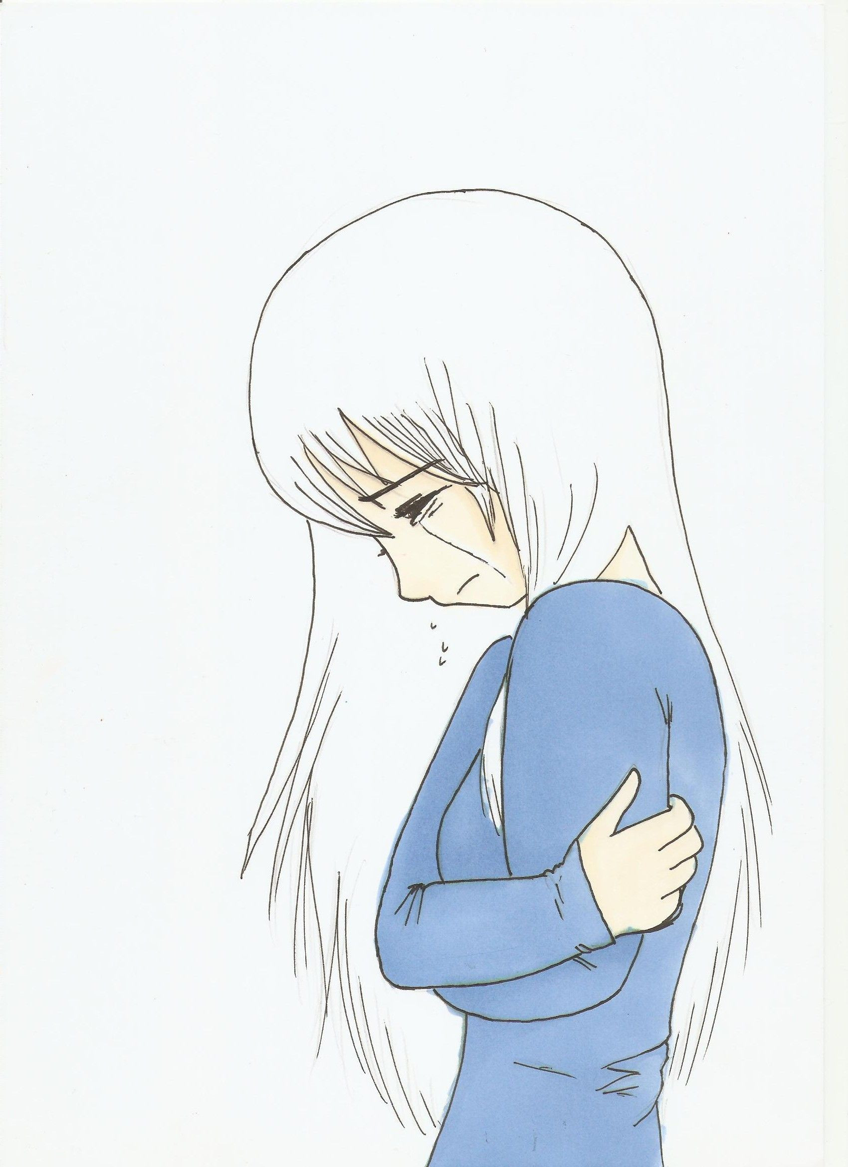1700x2338 Sad Girl Drawing Sketch Best Of Girl Crying Drawing Easy Anime - Anime Girl Drawing Easy