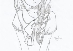 300x210 Manga Girl Sketch I Draw A Cute Anime Girl - Anime Girl Easy Drawing