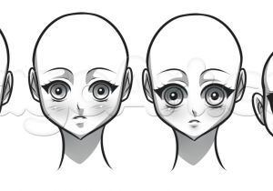 300x210 Draw A Cartoon Girl Face - Anime Girl Face Drawing