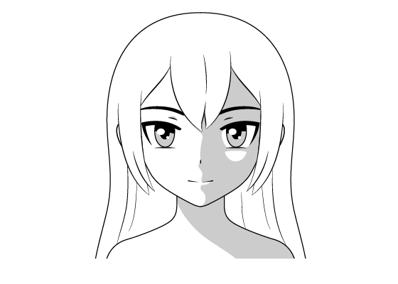 560x400 how to shade an anime face in different lighting - Anime Girl Face Drawing