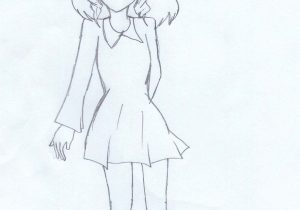 Simple Drawing Of Girl In Dress
