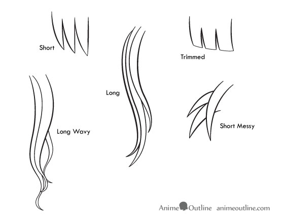 560x435 How To Draw Anime And Manga Hair - Anime Girl Hair Drawing