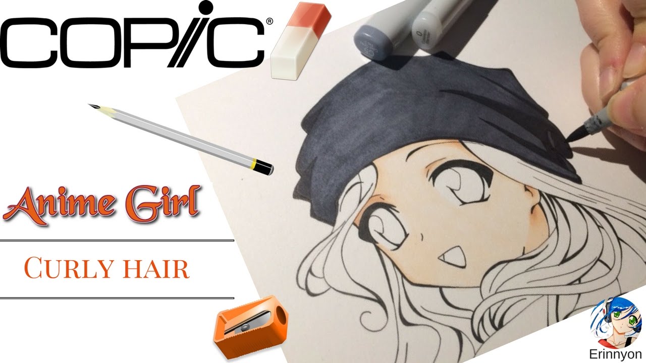 1280x720 How To Draw Manga Anime Girl Curly Hair - Anime Girl Hair Drawing