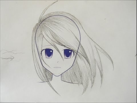 480x360 How To Draw Manga Girl Hair Styles Another Ways - Anime Girl Hair Drawing