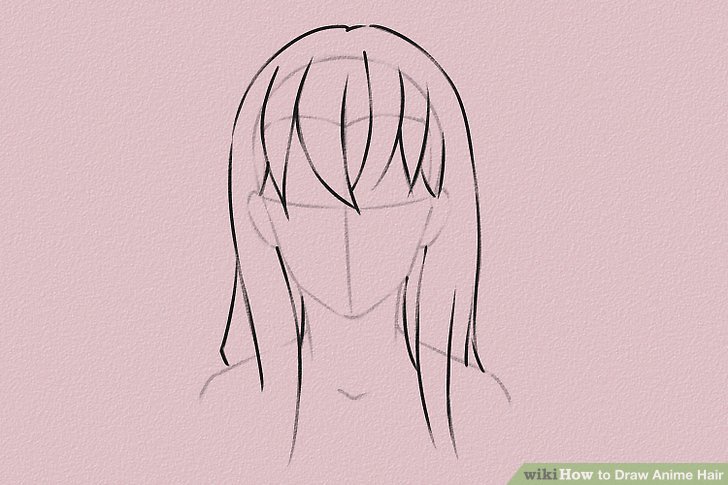 Anime Girl Hair Drawing At Paintingvalley Com Explore Collection