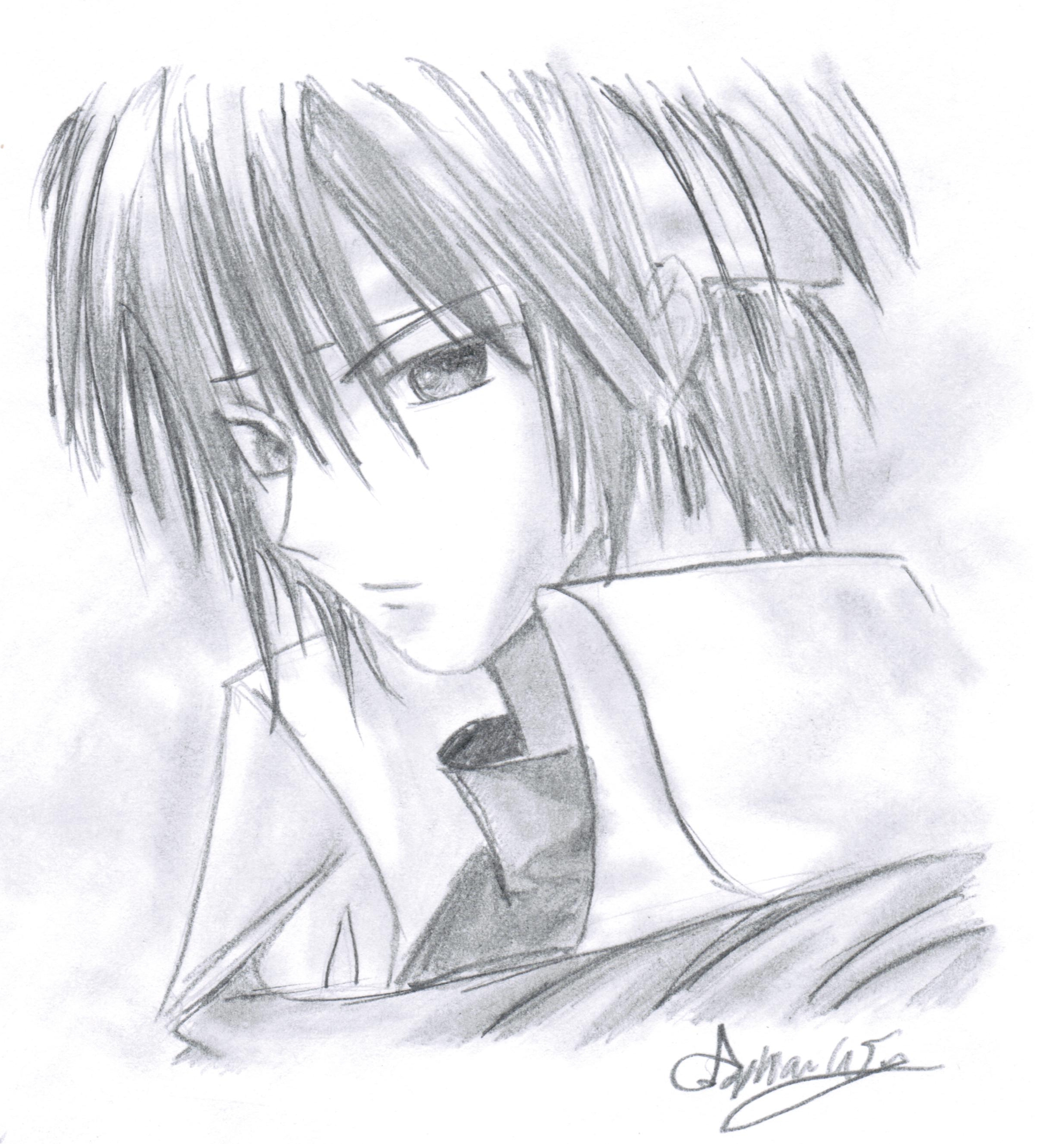 Anime Guy Drawing At Paintingvalley Com Explore Collection Of