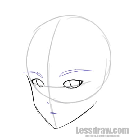 422x447 How To Draw Anime Boy Step - Anime Guy Drawing