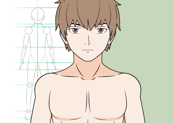 560x400 How To Draw Anime Male Body Step - Anime Guy Drawing