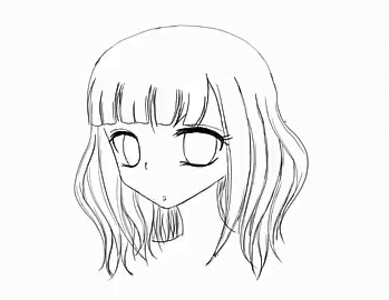 349x270 How To Draw Curlywavy Anime Hair - Anime Hair Drawing
