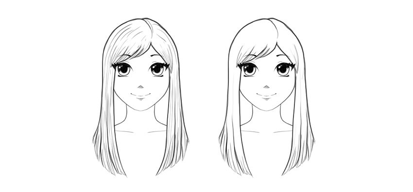 850x396 How To Draw Anime Hair - Anime Hairstyles Drawing