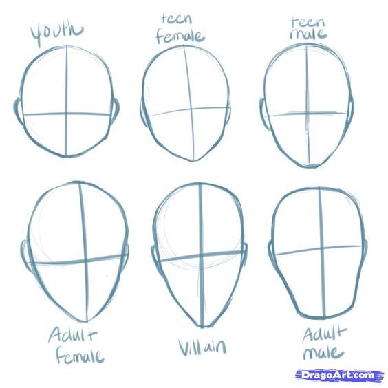 564x564 Drawing Manga Heads Tutorial Archives - Anime Head Drawing