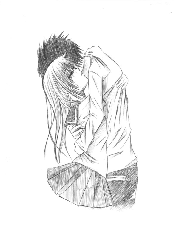 Anime Boy And Girl Hugging Drawing Easy - Get Images Four Boy And Girl Hugging Drawing