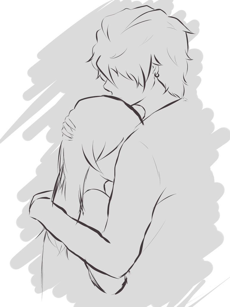11. Anime Hug Drawing An. 