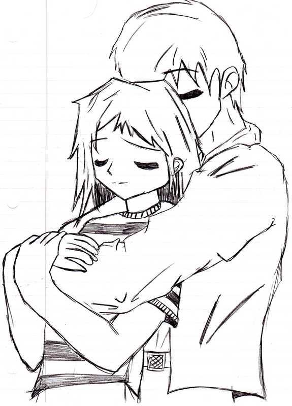 575x800 anime hug drawing hd wallpaper gallery - Anime Hug Drawing