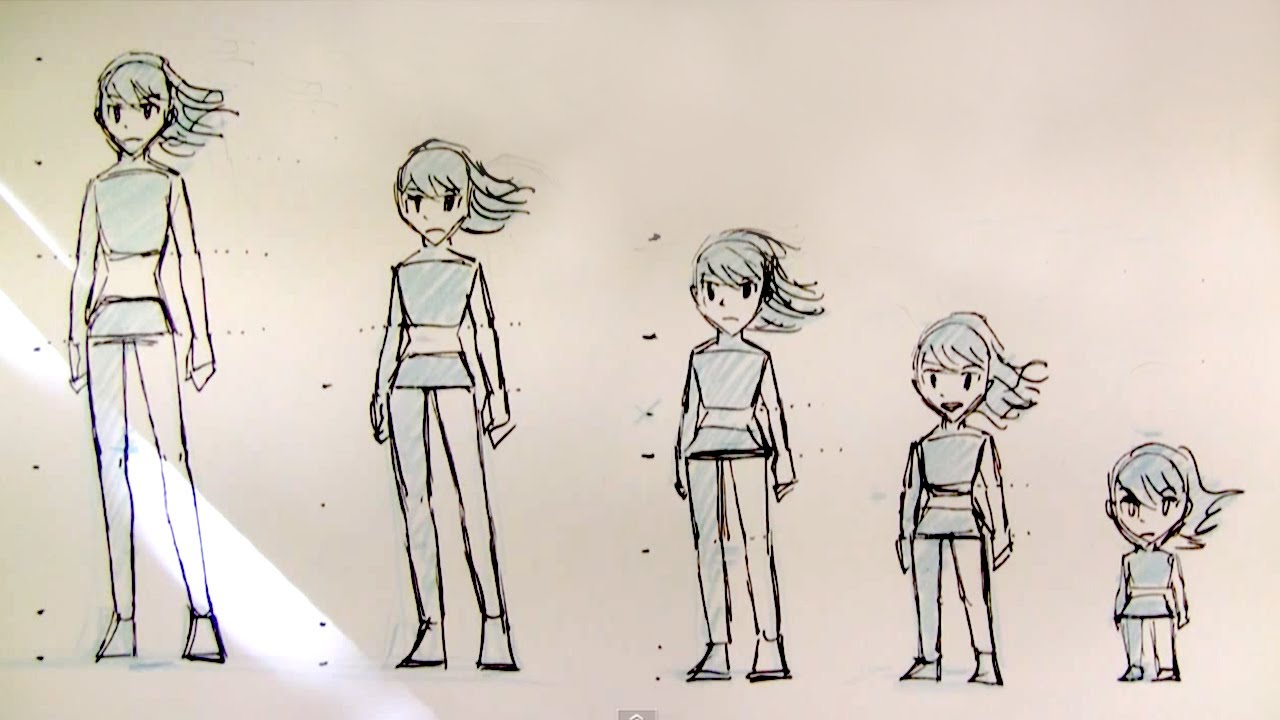1280x720 How To Draw Female Body Proportions Teenager To Kid, Manga Style - Anime Kid Drawing