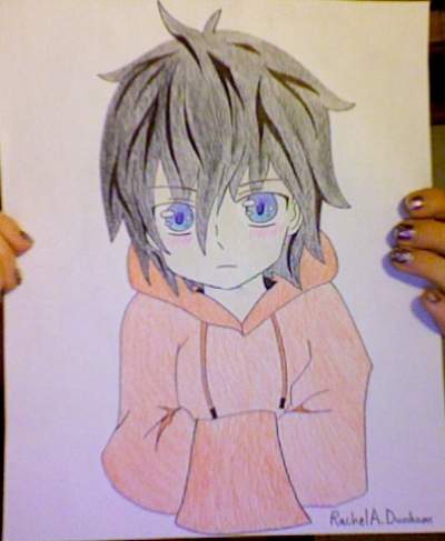 400x487 Shy Kid Teen Ink - Anime Kid Drawing