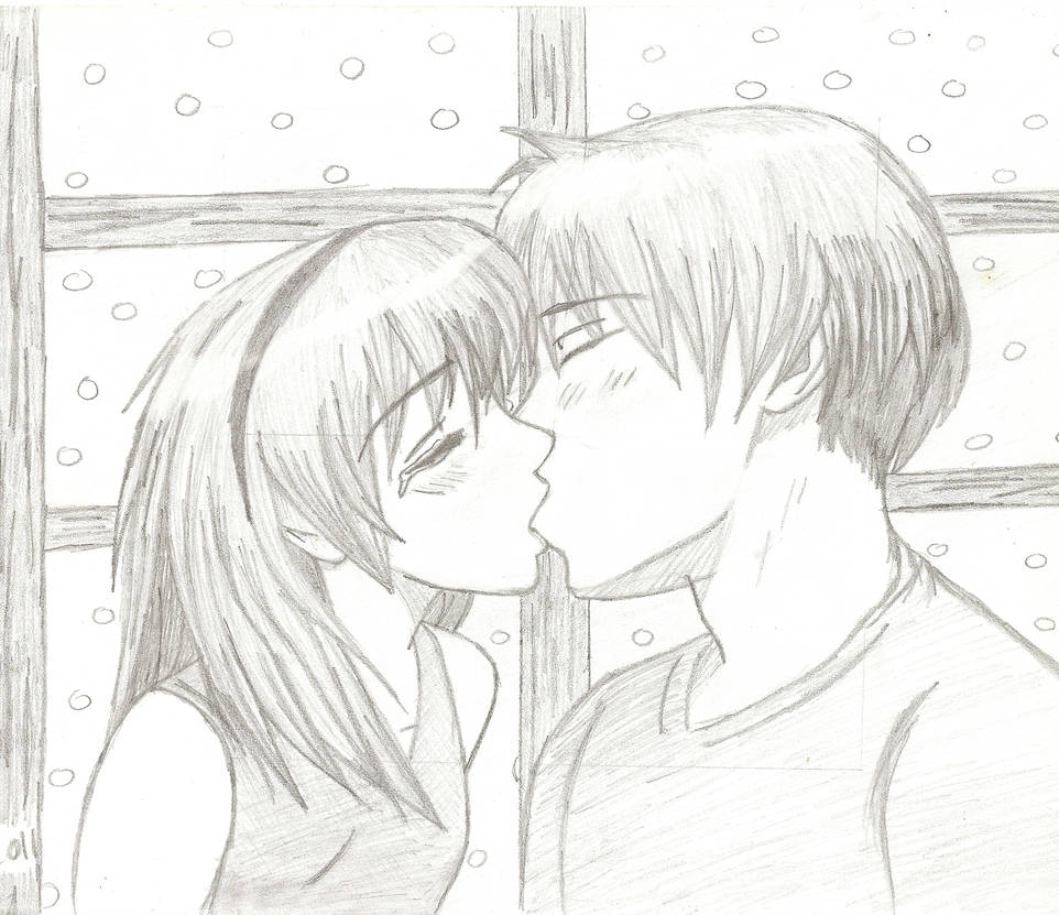 Anime Kissing Drawing at PaintingValley.com | Explore collection of