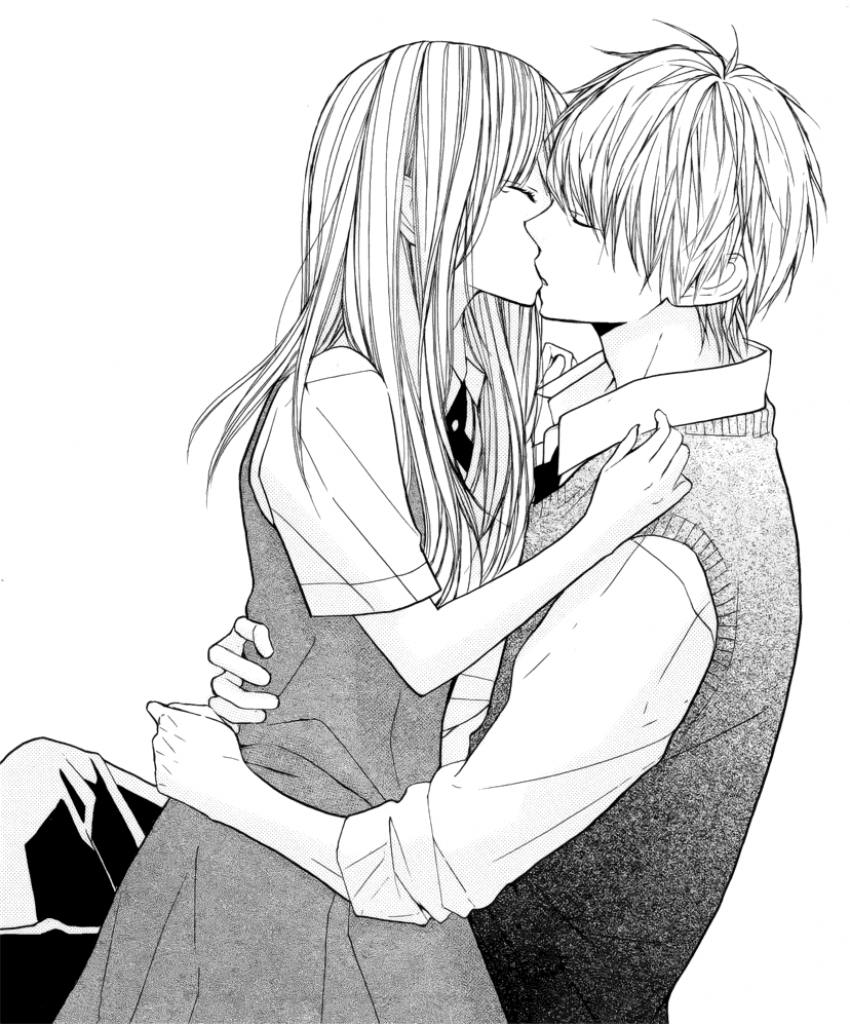 850x1024 elegant anime couple kissing simple wallpaper hd hd wallpaper - An...