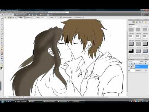 480x360 How I Draw Anime Kiss - Anime Kissing Drawing