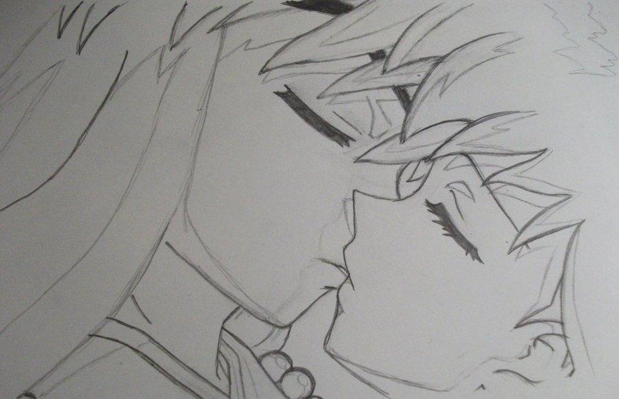 Anime Kissing Drawing At Paintingvalley Com Explore Collection