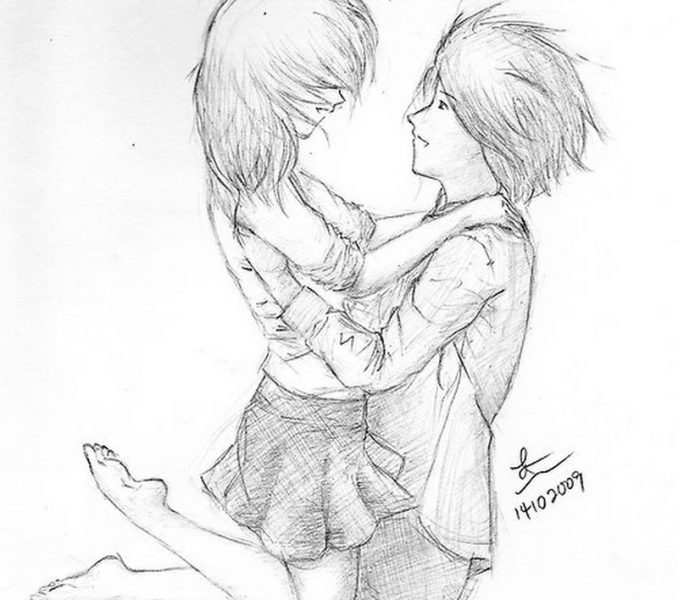 678x600 Anime Love Picture Drawing Anime Collection - Anime Love Drawings