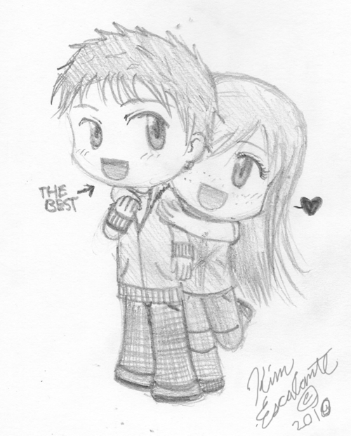 500x621 Anime Love Drawings Chibi - Anime Love Drawings