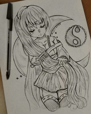 320x400 Animelove Drawings On Paigeeworld Pictures Of Animelove - Anime Love Drawings