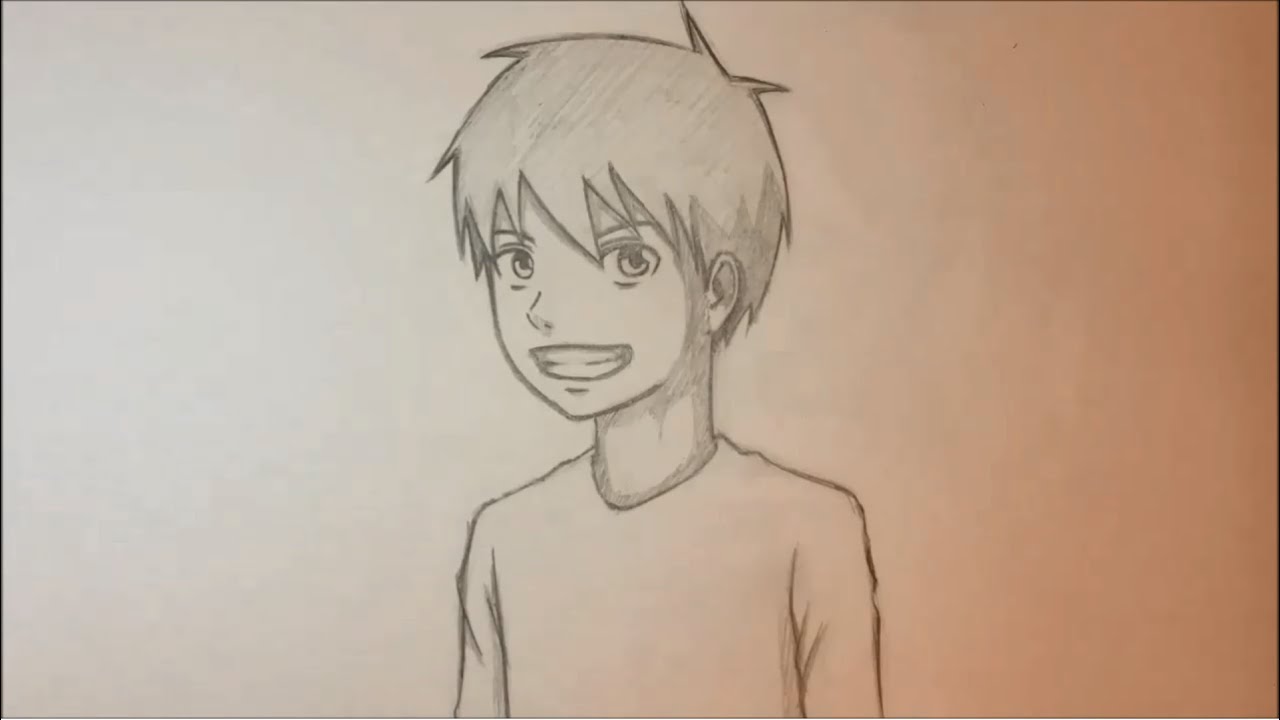 1280x720 how to draw anime male face view - Anime Male Drawing