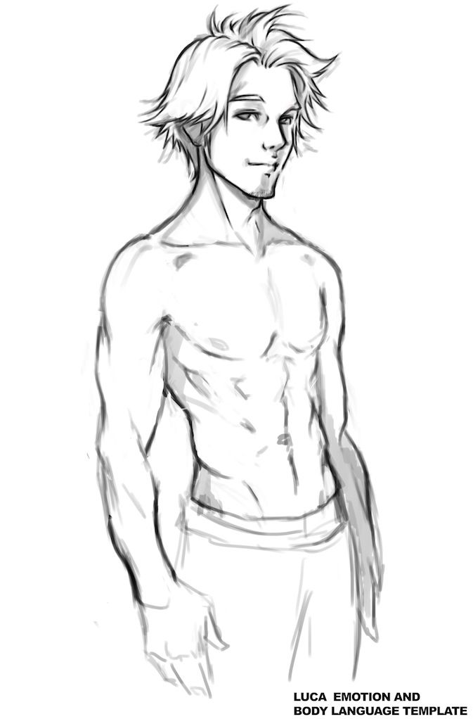 673x1022 anime male body - Anime Male Drawing