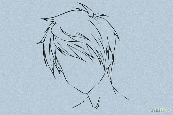 670x447 draw anime hair illustrate how to draw anime hair, how to draw - Anime Male Drawing