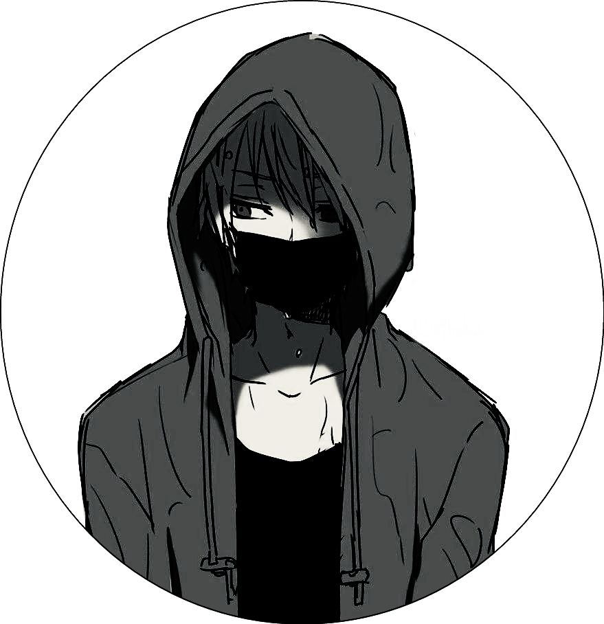 Anime Boy With Mouth Mask Drawing