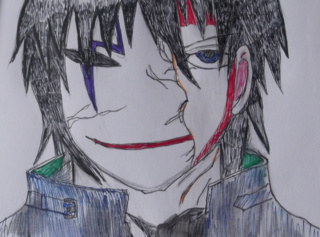 320x237 Day Of Inktober D Broken Hei From Darker Than Black With His - Anime Mask Drawing