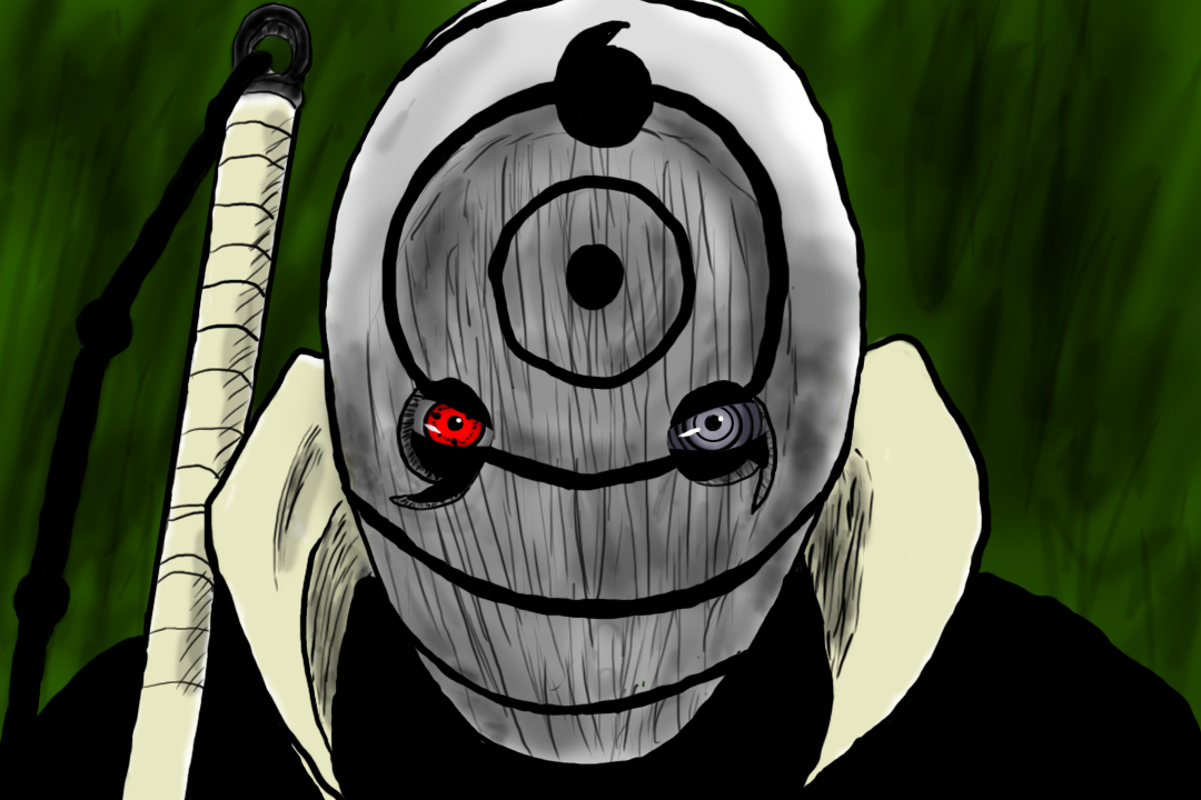 1080x720 Tobi White Mask Drawing - Anime Mask Drawing
