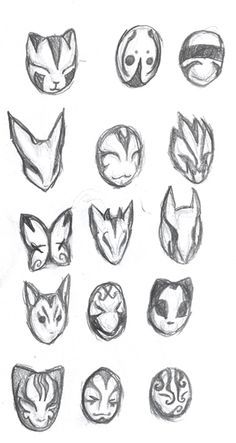 236x443 Anime Masks Designs - Anime Mask Drawing