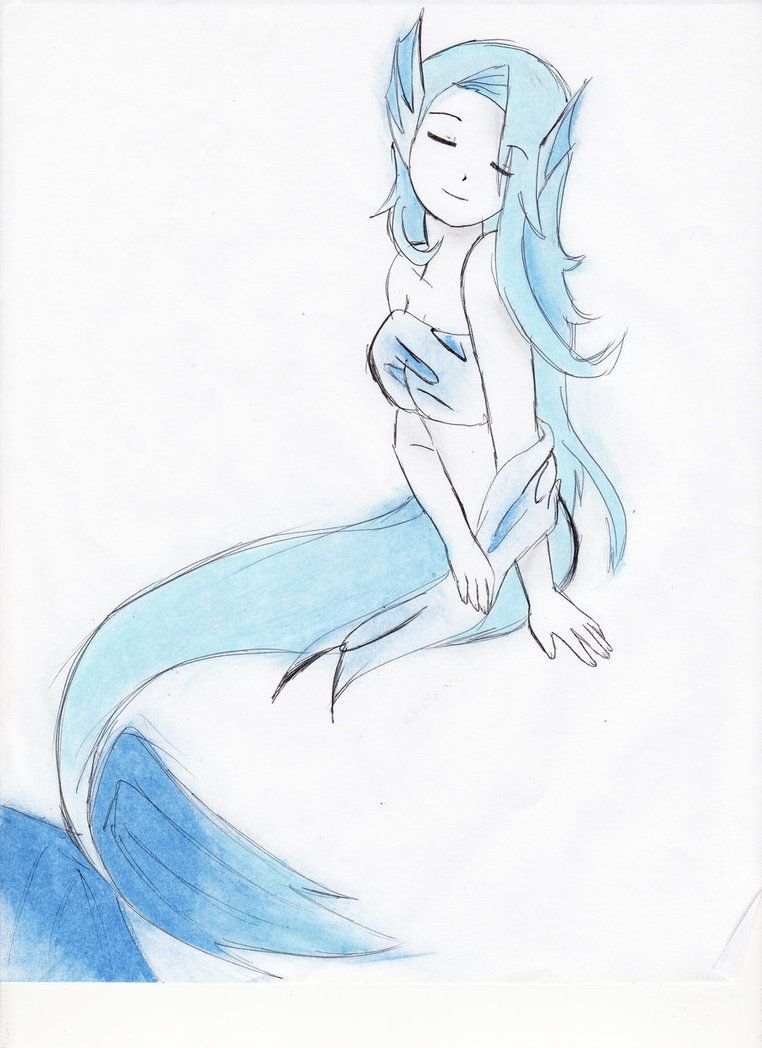 Anime Mermaid Drawing at PaintingValley.com | Explore collection of