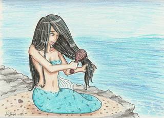 320x231 A Mermaid Drawing For My Cousin - Anime Mermaid Drawing