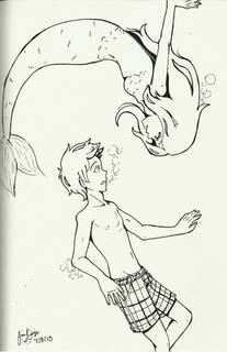 207x320 Under The Sea - Anime Mermaid Drawing