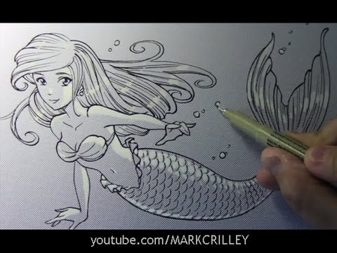 480x360 Drawing Time Lapse Mermaid - Anime Mermaid Drawing