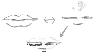 349x186 how to draw anime lips mouths with manga drawing tutorials - Anime Mouth Drawing