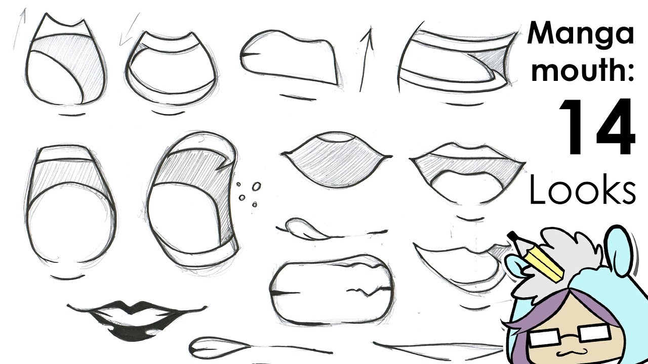 How To Draw Manga Mouth - Anime Mouth Drawing. 