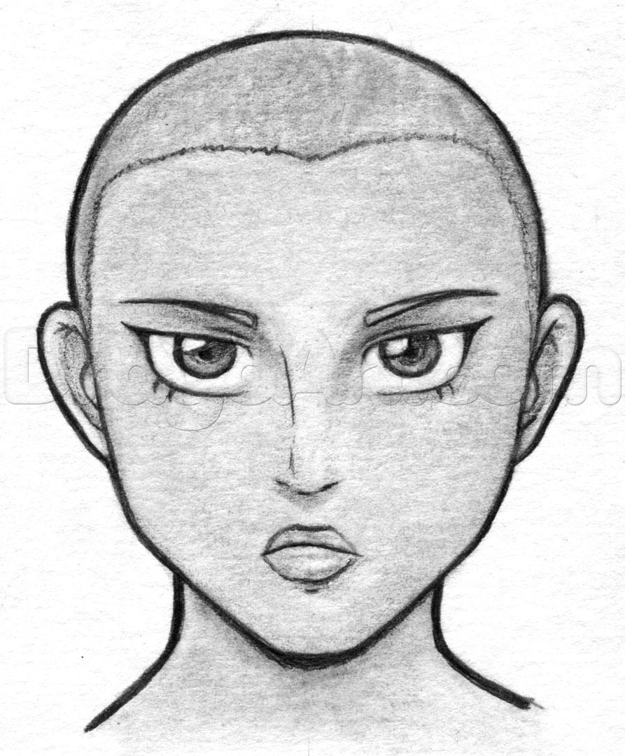 893x1080 How To Draw Anime Faces In Pencil, Step - Anime Pencil Drawings