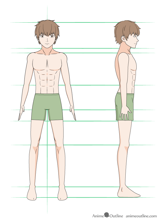 675x910 How To Draw Anime Male Body Step - Anime Person Drawing