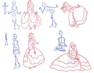 302x235 How To Draw Princesses, Step - Anime Princess Drawing